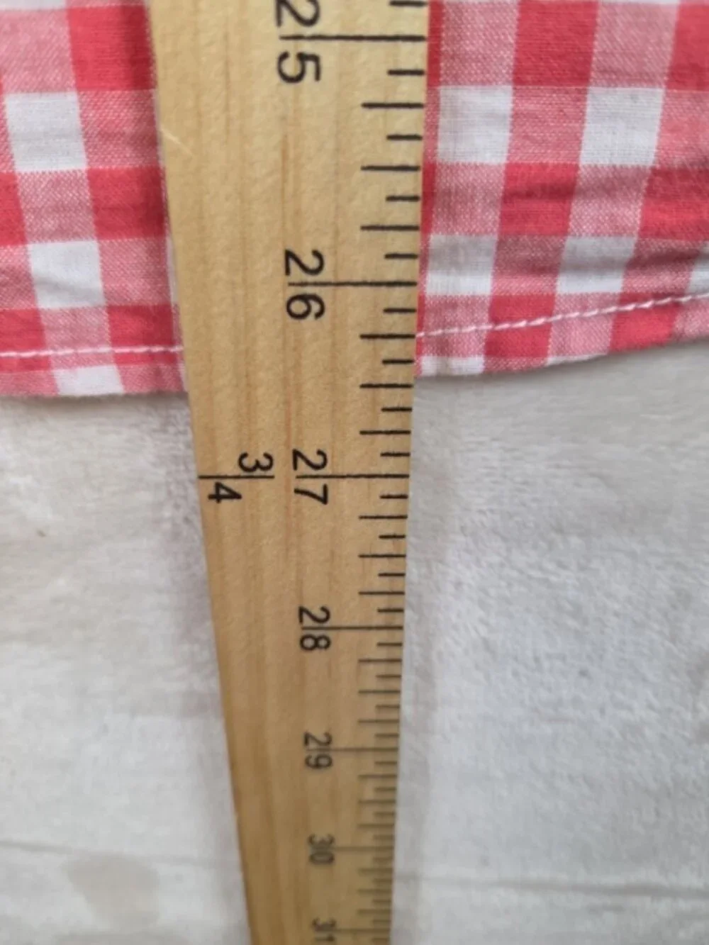 Cat & Jack Red Gingham Button‑Down Shirt – Girls L (12/14)